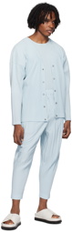 HOMME PLISSÉ ISSEY MIYAKE Blue Color Pleats Cardigan