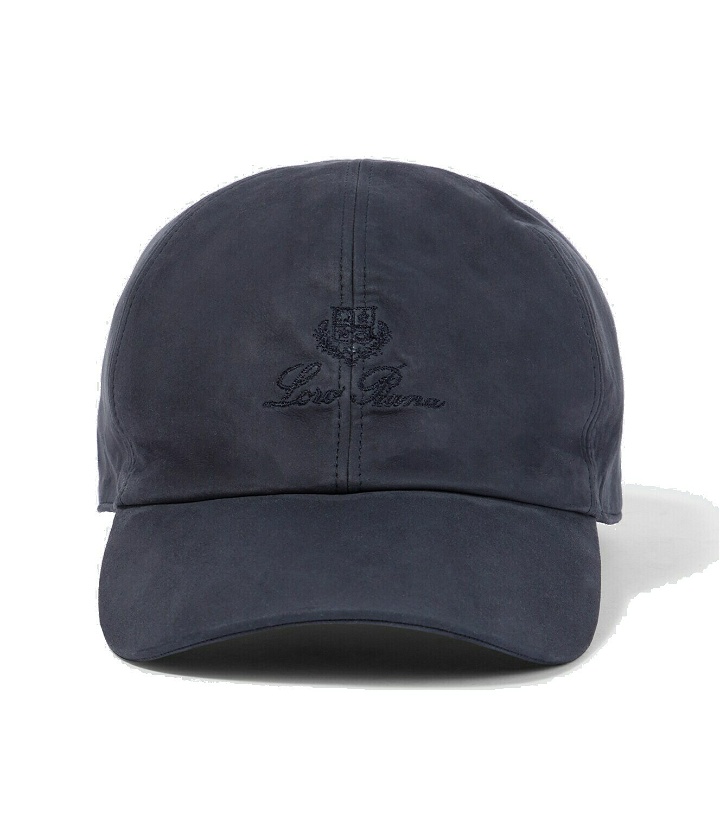 Photo: Loro Piana Logo suede baseball cap