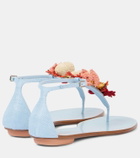 Aquazzura Marea raffia thong sandals