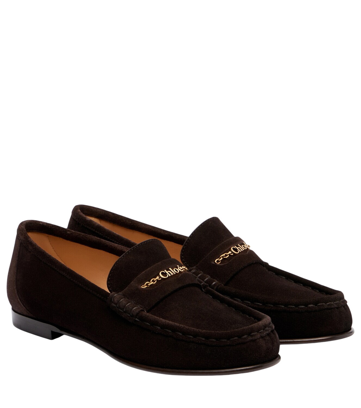 Chloe - Noua whipstitch leather loafers Chloe