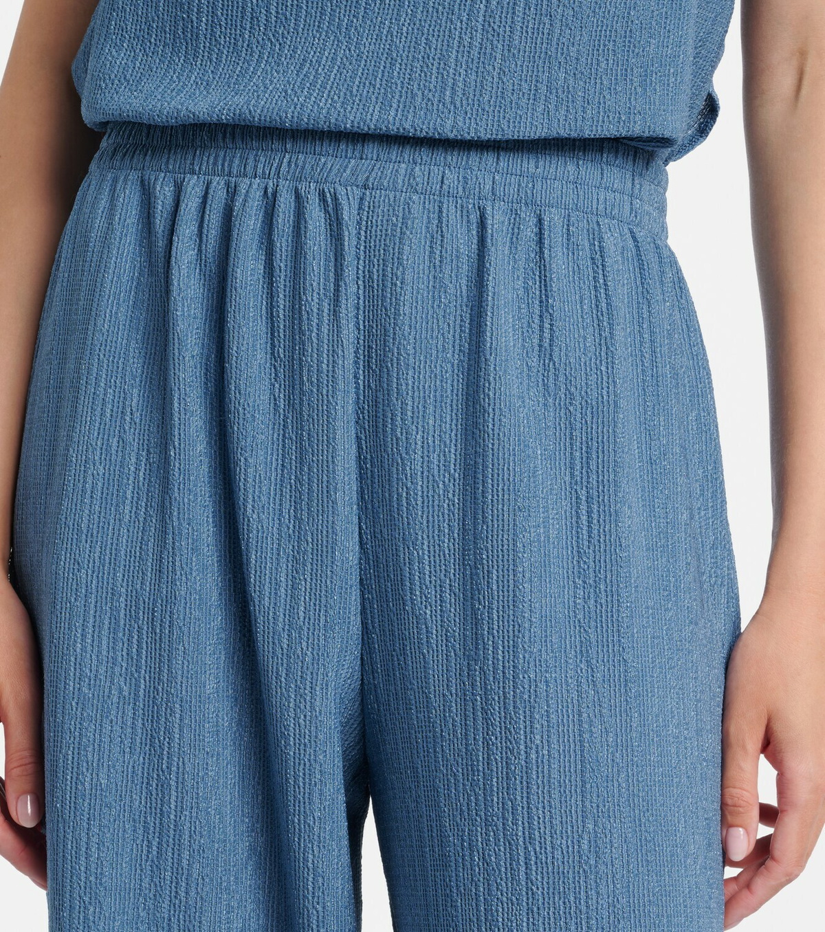 Jade Swim Mika seersucker wide-leg pants