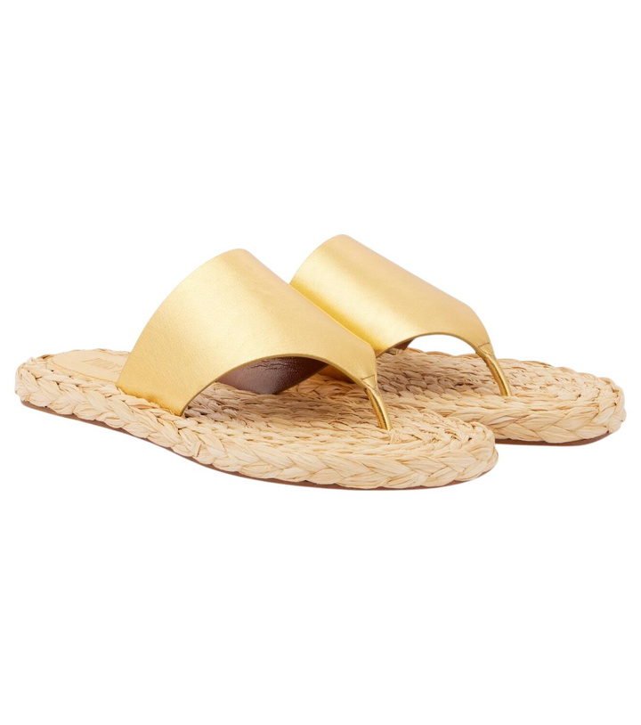Photo: Paris Texas Amalfi metallic leather thong sandals