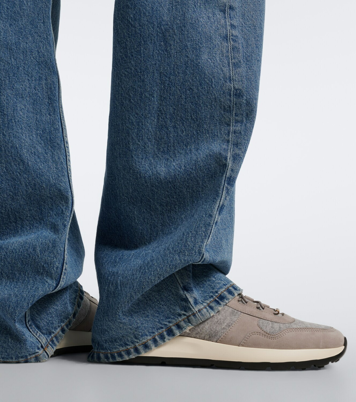Tod's Runner suede-trimmed sneakers