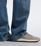 Tod's Runner suede-trimmed sneakers