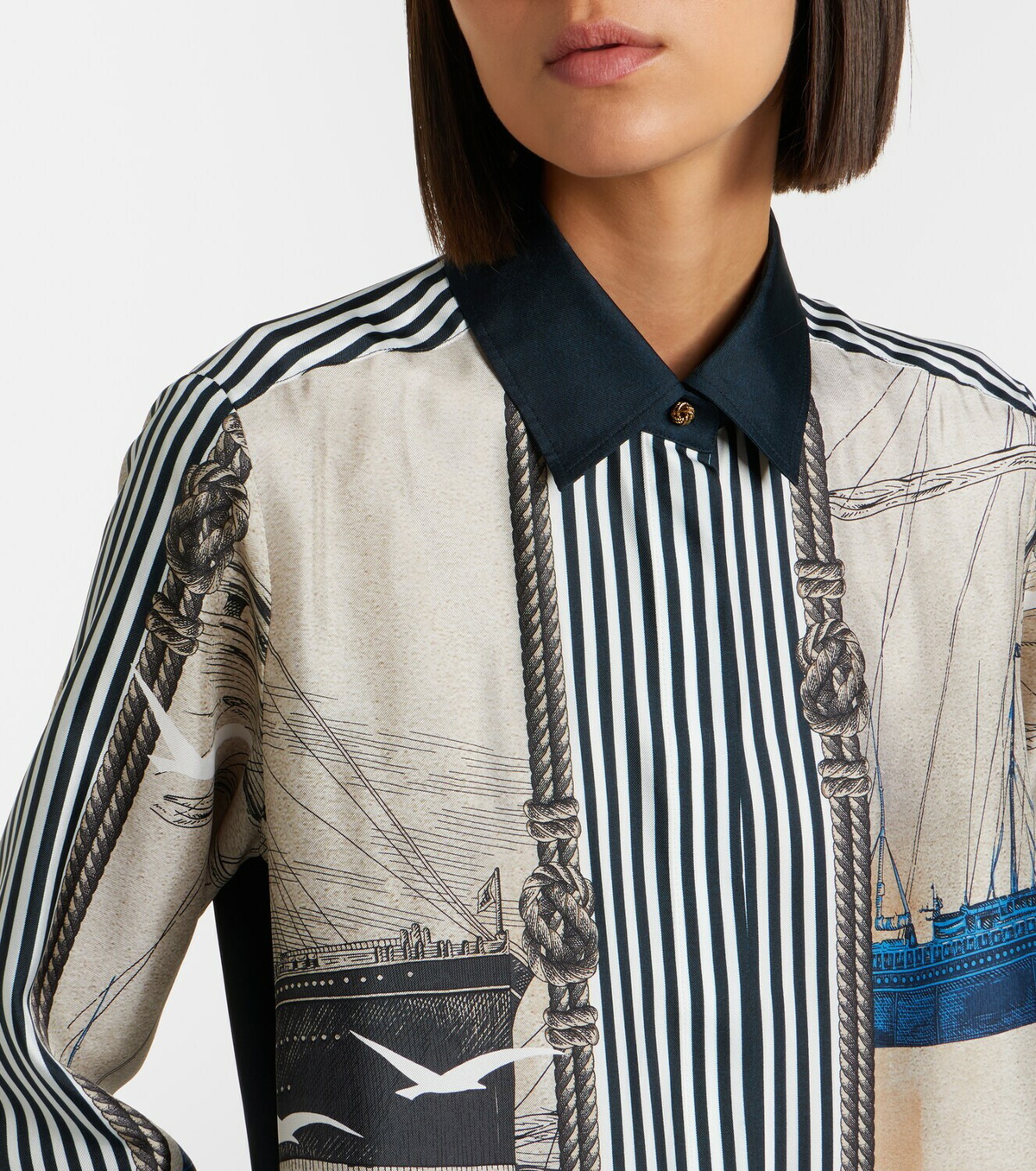 Max Mara Printed silk twill shirt dress
