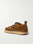LOEWE - Rivet Studded Suede Shoes - Brown