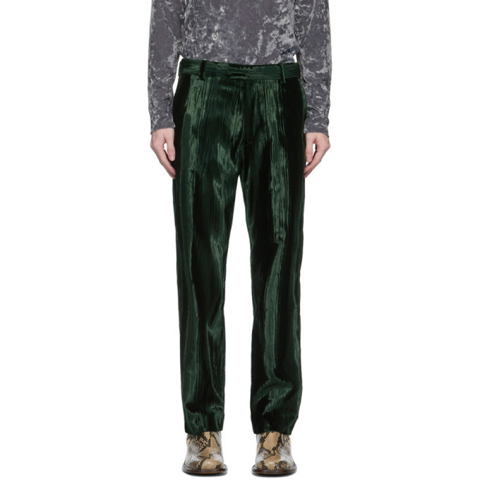 Photo: Dries Van Noten Green Patterned Trousers