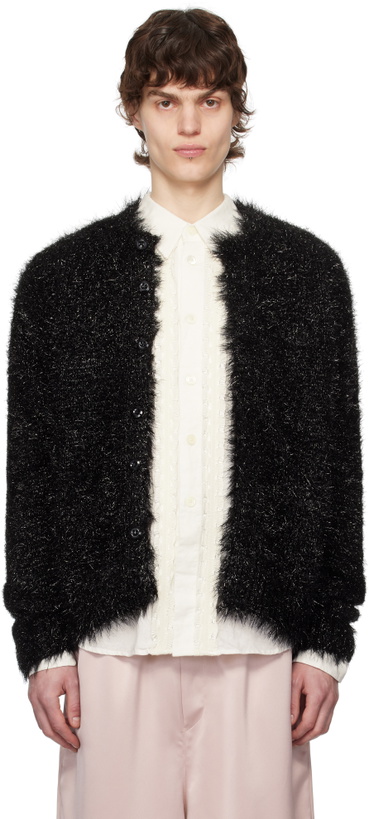 Photo: Simone Rocha Black Tinsel Knit Cardigan