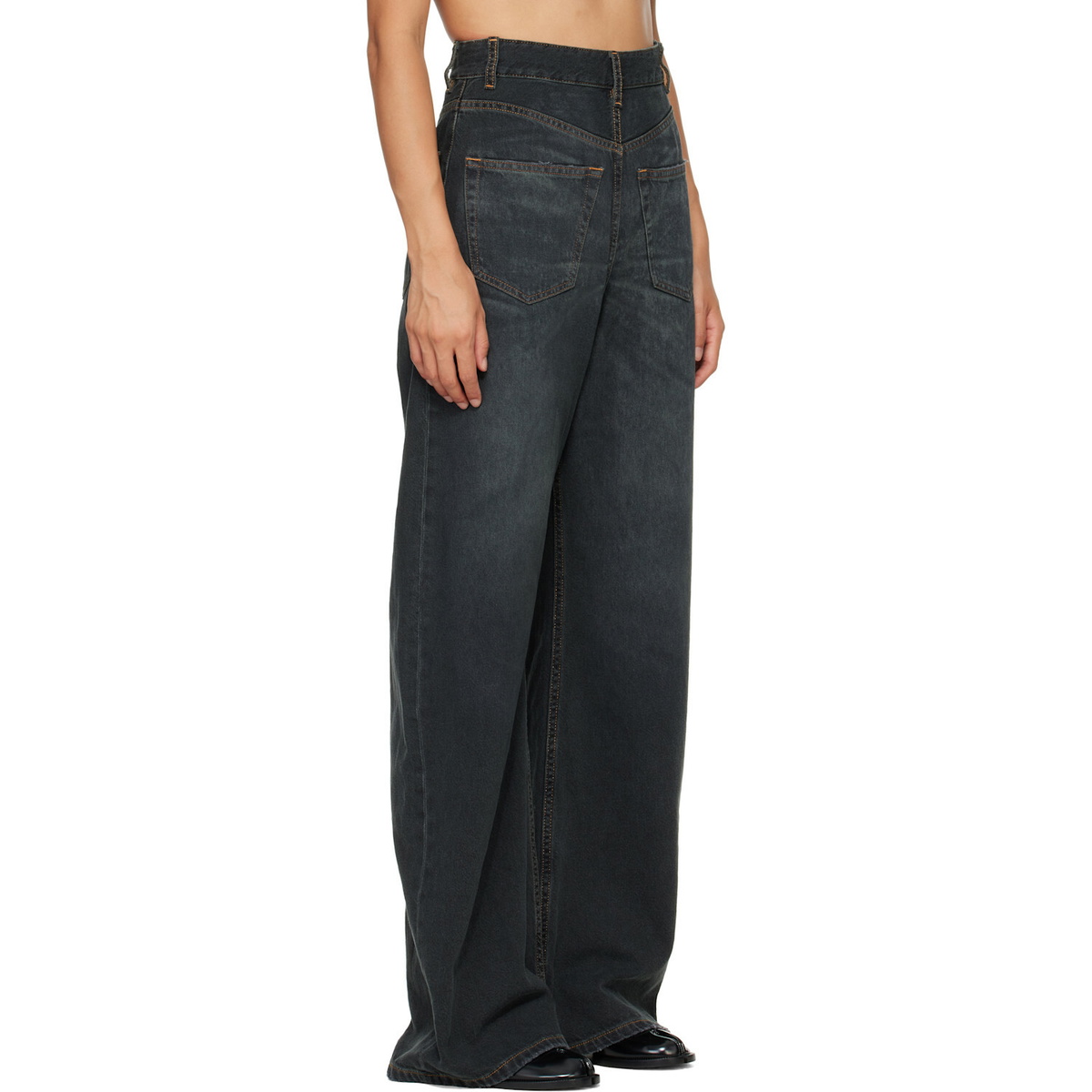 MM6 Maison Margiela Gray Backwards Jeans