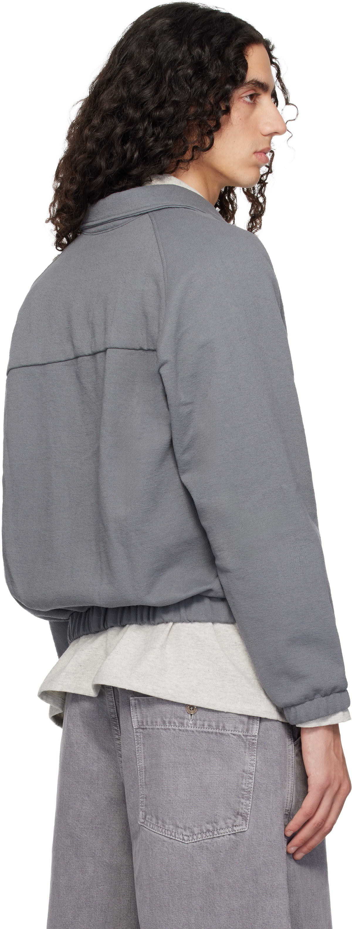 Lady White Co. Gray Textured Coach Jacket
