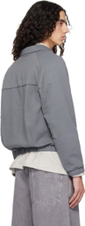 Lady White Co. Gray Textured Coach Jacket