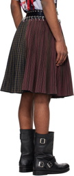 Chopova Lowena SSENSE Exclusive Pink & Navy Cotton Knee Carabiner Skirt