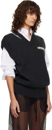 Simone Rocha Gray Merino Seam Bite Vest