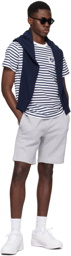 Lacoste White & Navy Roland Garros Edition T-Shirt