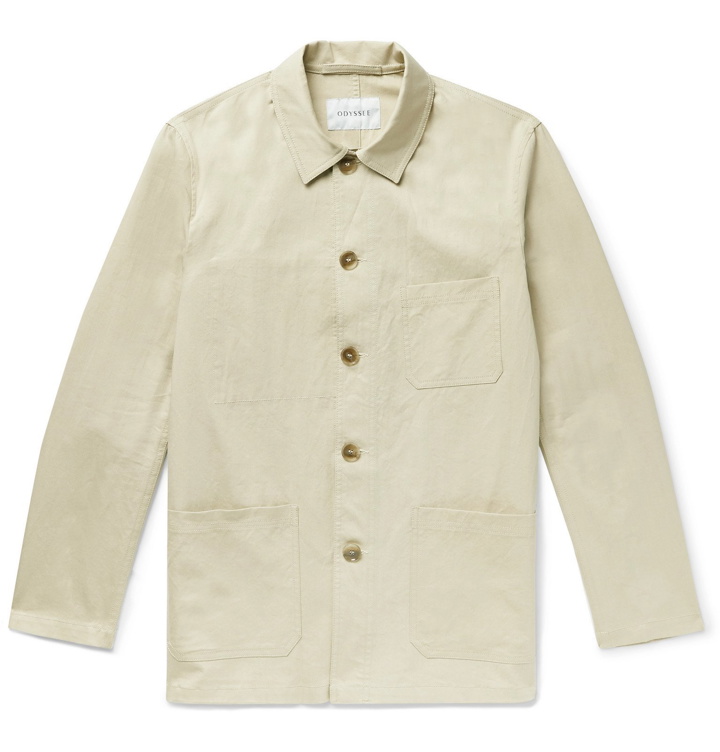 Photo: Odyssee - Hayes Cotton and Silk-Blend Chore Jacket - Neutrals