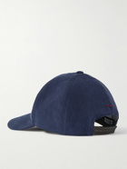 Brunello Cucinelli - Logo-Embroidered Linen Baseball Cap - Blue