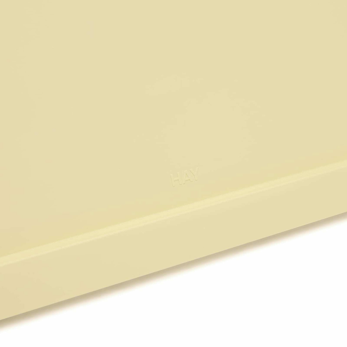 HAY Medium Square/Cube Recycled Colour Crate Lid in Light Yellow 