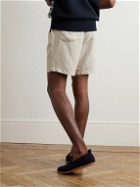 Oliver Spencer - Osborne Straight-Leg Linen Drawstring Shorts - Neutrals