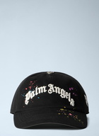 Palm Angels Curved Logo Painted Cap