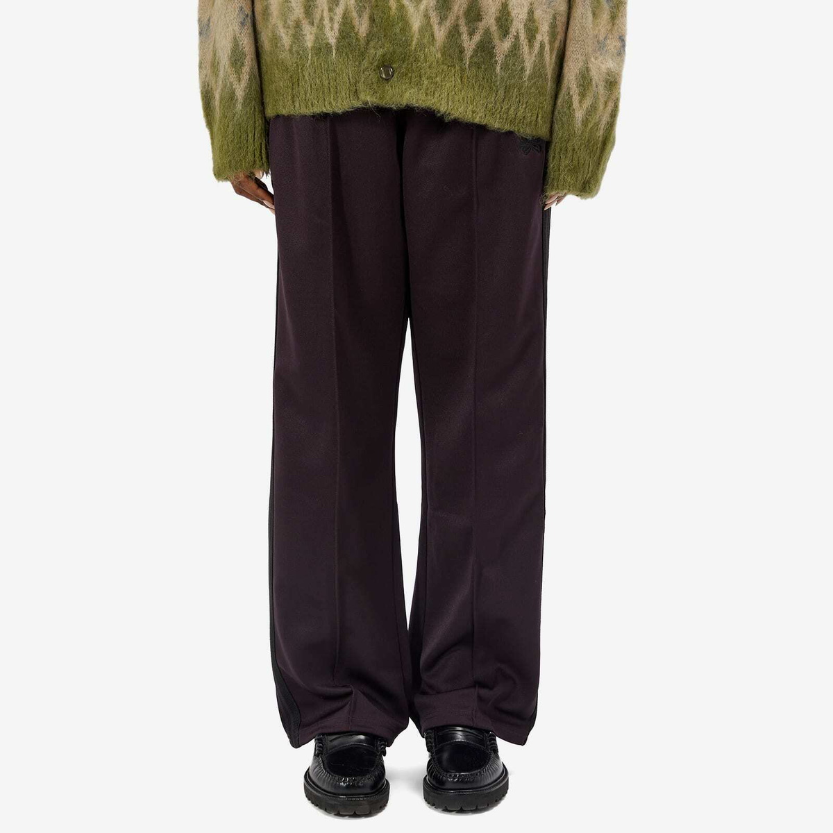 Needles Women's Poly Smooth Track Pant in Dark Purple Needles
