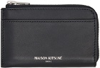 Maison Kitsuné Black Long Zipped Card Holder