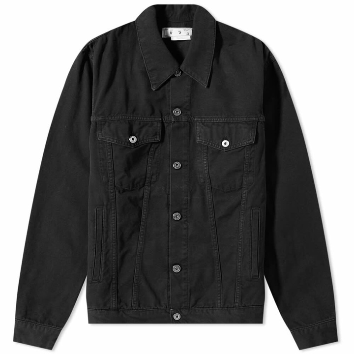 Photo: Off-White Men's Wave Off Canvas Skate Jacket in Black