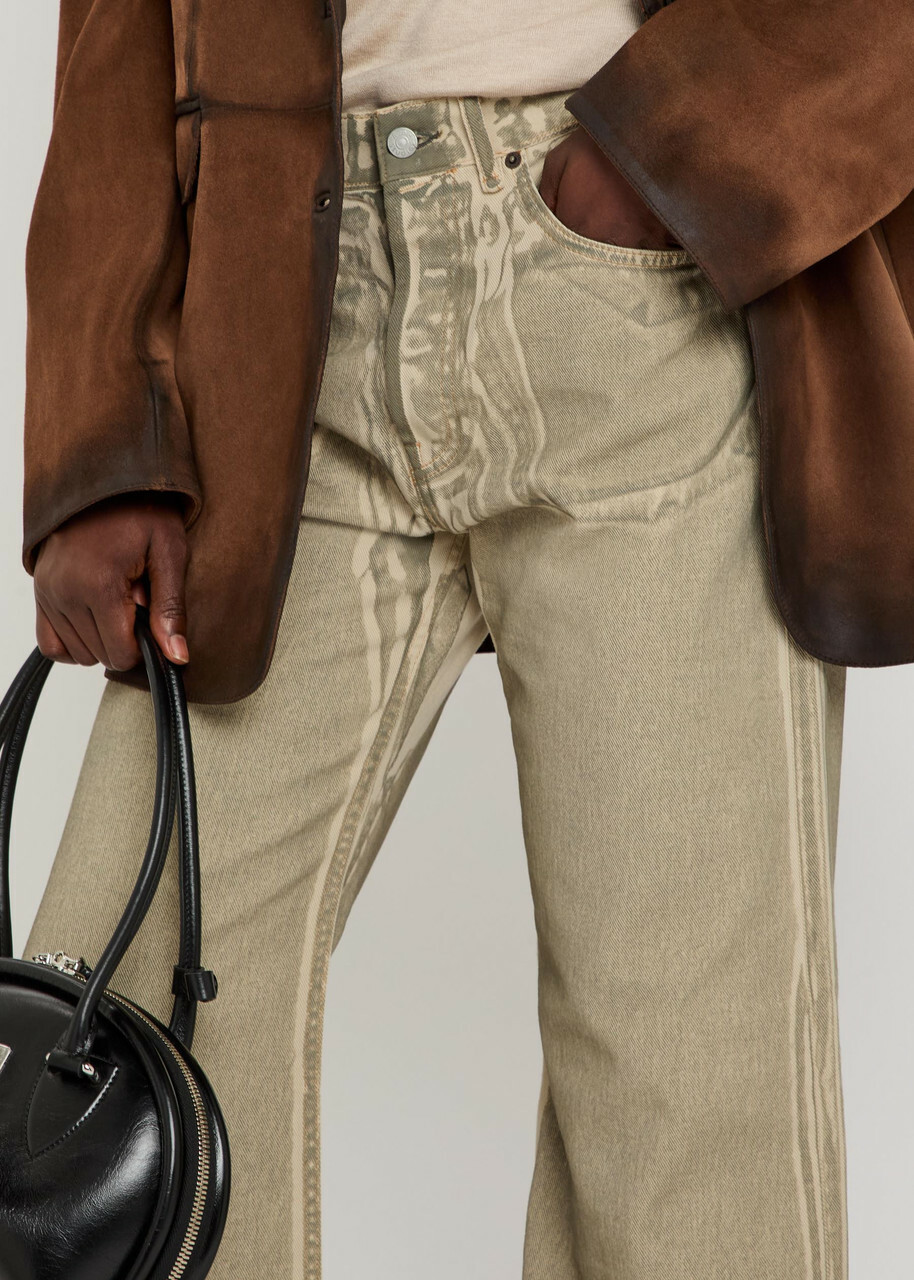 Acne Studios Two-toned Wide-leg Jeans Sage