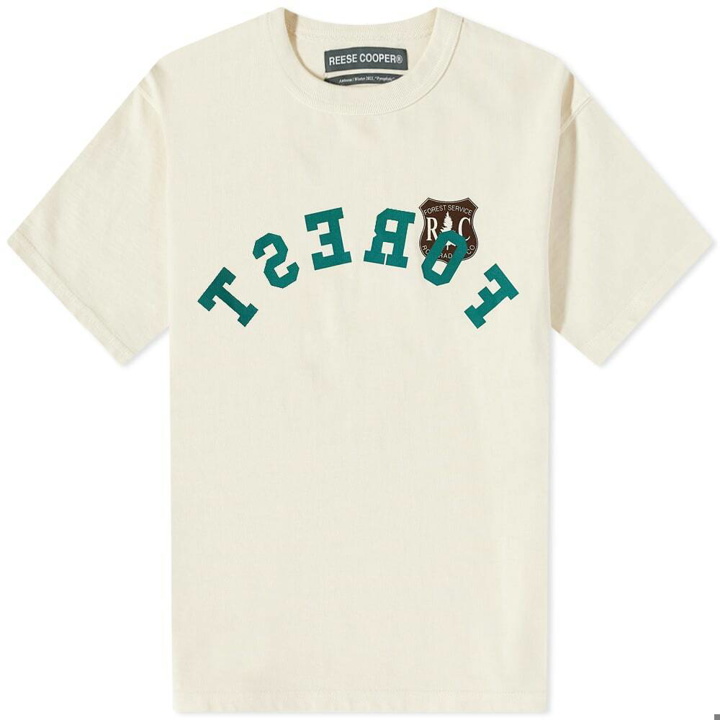Photo: Reese Cooper Men's Forest Collegiate T-Shirt in Vintage White