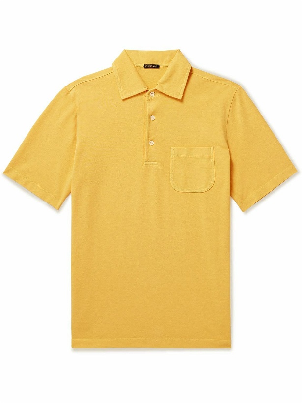 Photo: Rubinacci - Cotton-Piqué Polo Shirt - Yellow