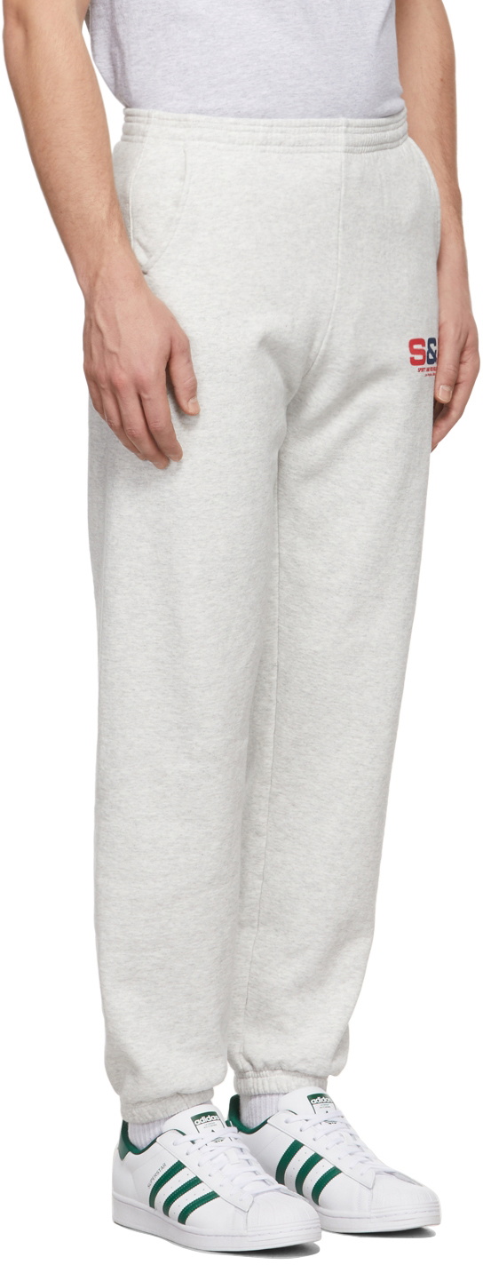 Sporty & Rich Athletic Group Flag Sweatpants Heather Grey