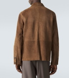 The Row Ulrich paneled suede jacket