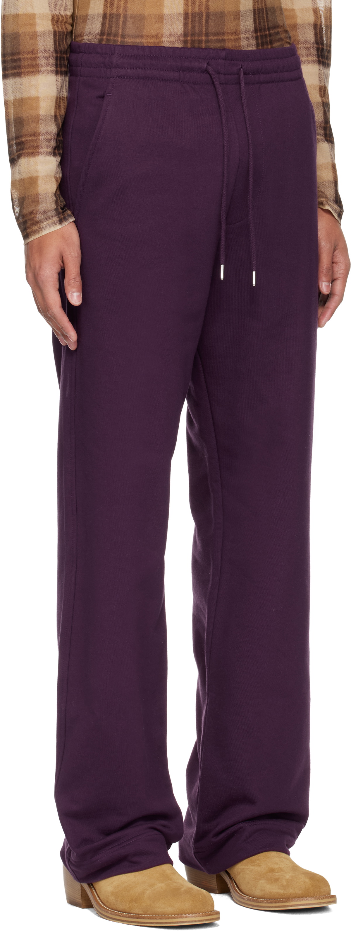 Dries Van Noten Purple Drawstring Sweatpants