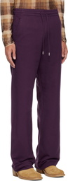 Dries Van Noten Purple Drawstring Sweatpants
