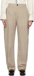 Bottega Veneta Beige Printed Leather Pants