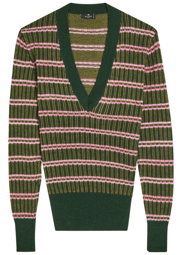 Photo: Etro Striped Knit Jumper Brown