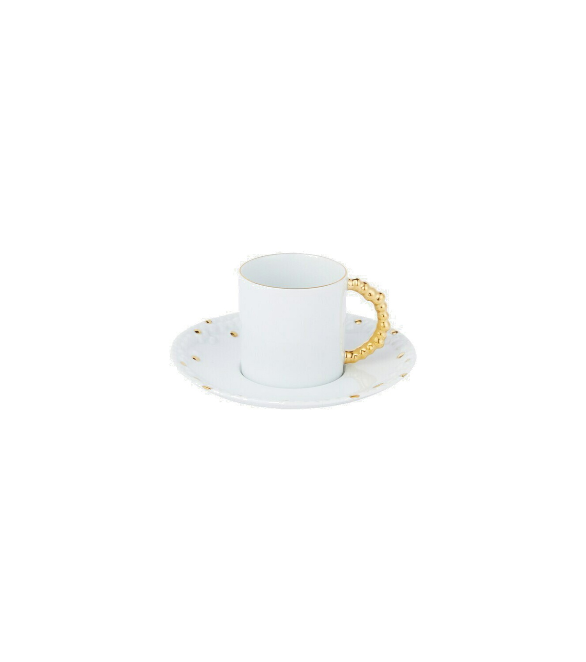 L'Objet Malachite Espresso Cup and Saucer Set - Green