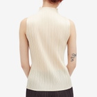 Pleats Please Issey Miyake Women's Colourful Basics Roll Neck Vest in Neutrals