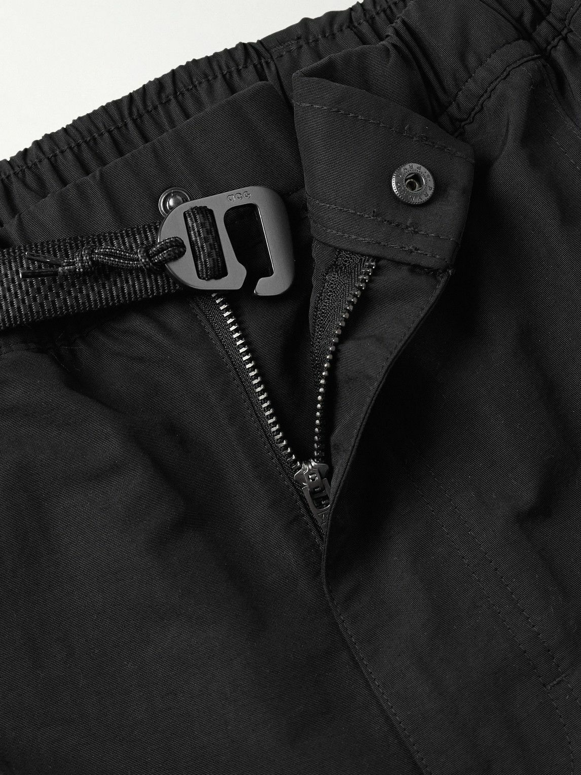 Nike - ACG Snowgrass Straight-Leg Mesh-Trimmed Belted Nylon Shorts - Black