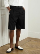 AMI PARIS - Midi Gathered Two-Tone Glossed-Leather Loafers - Black