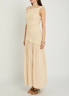 Faithfull The Brand Roma Off-the-shoulder Linen Maxi Dress Beige