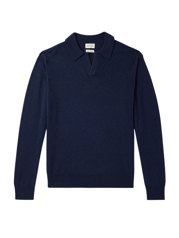 Photo: Hartford - Wool and Cashmere-Blend Polo Shirt - Blue