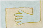 Cold Picnic Beige & Blue Embrace Bath Mat