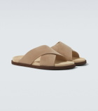 Brunello Cucinelli Suede slides
