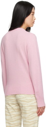 GANNI Pink Jacquard Sweater