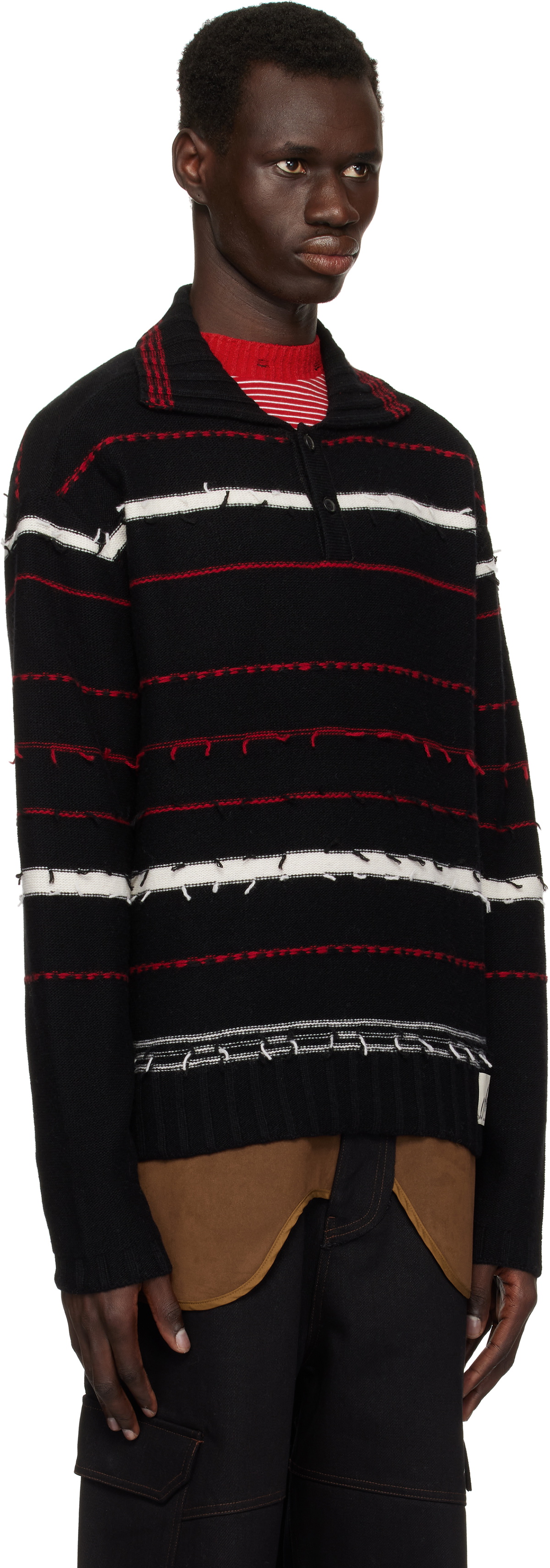 Andersson Bell Black Stripe Polo