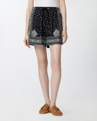 Pinko Bandana Print Shorts Black/Lime