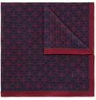 Gucci - Logo-Print Silk-Crepe Pocket Square - Navy