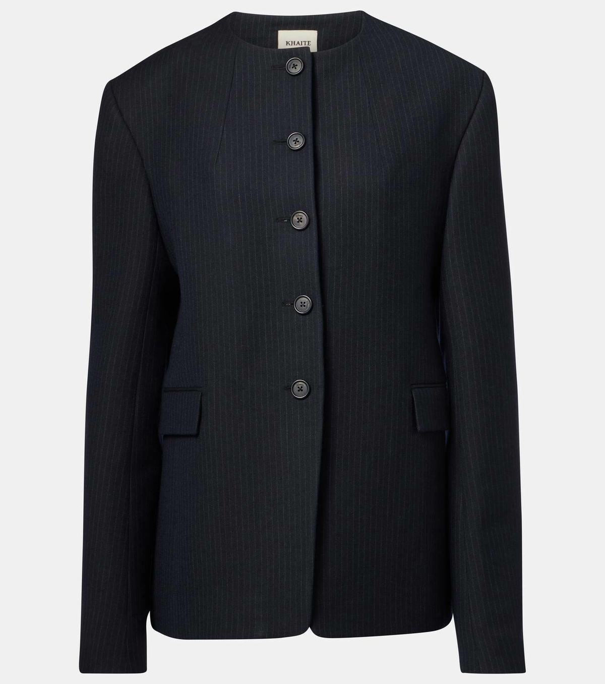 Khaite Jameson pinstripe wool-blend jacket Khaite