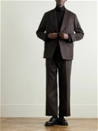 Kaptain Sunshine - Throwing Fits Straight-Leg Pleated Wool Suit Trousers - Brown