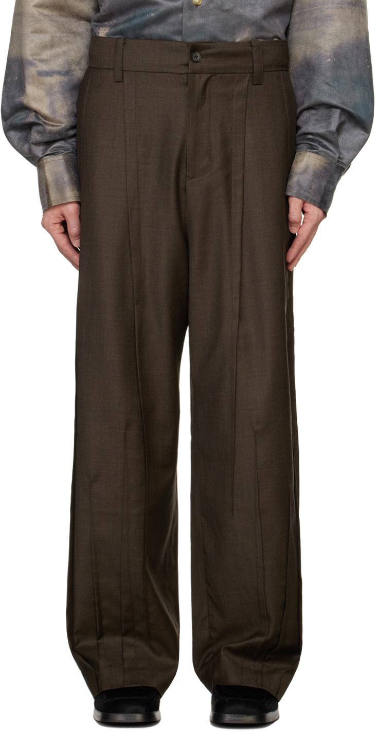 Feng Chen Wang Brown Folding Trousers